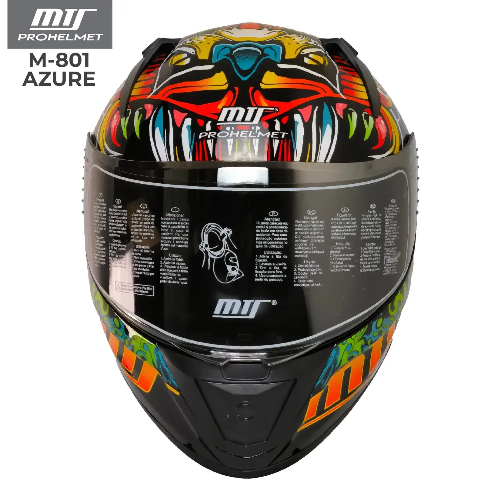 MTS M-801 AZURE FULLFACE KASK (IRIDYUM GRİ VİZÖR)